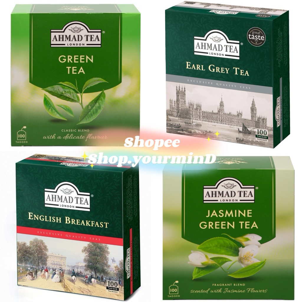 Halal Certified?Ahmad Tea 100 Tagged Green Tea / London Blend / Earl Grey / Jasmine Green Tea / English Breakfast绿茶茉莉花伯爵