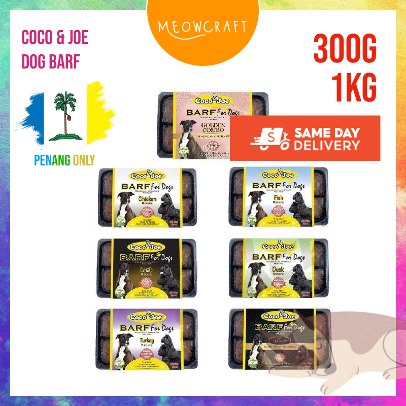 *PENANG ONLY* Coco & Joe BARF for Dogs 300g / 1kg Raw Meat Anjing Penang Same Day Delivery