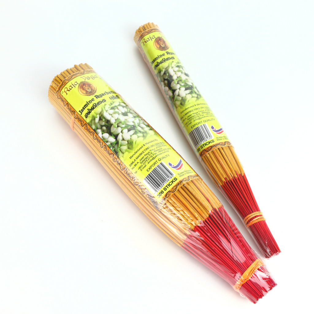 Raja Yoga Roll Agarbattis 100 & 300 Sticks | Rose, Neem, Sandal, Mariakolunthu, & Jasmine | Prayers
