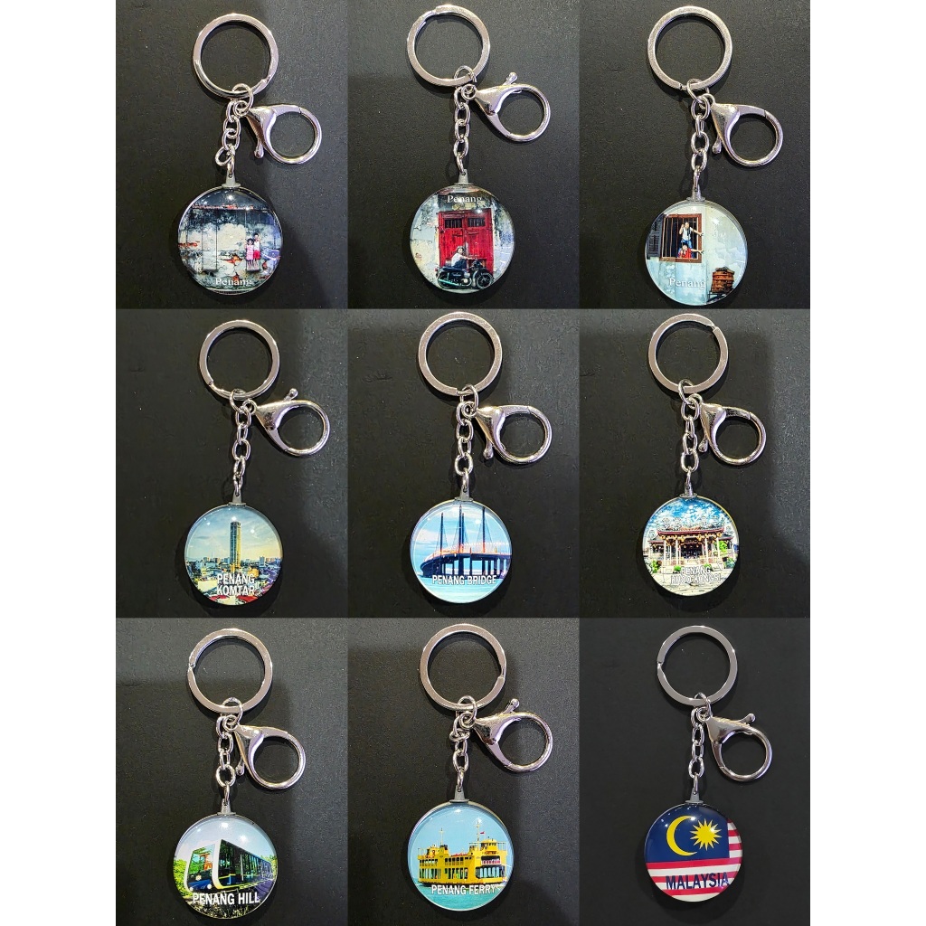 Pulau Pinang Penang Crystal Ball Keychain Souvenir Gift