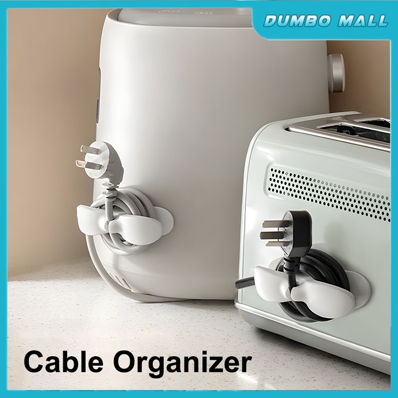 Cable Organizer Wire Management Cord Wrapper Cable Holder Wall Winder Kitchen Wrap Storage Penganjur Kabel