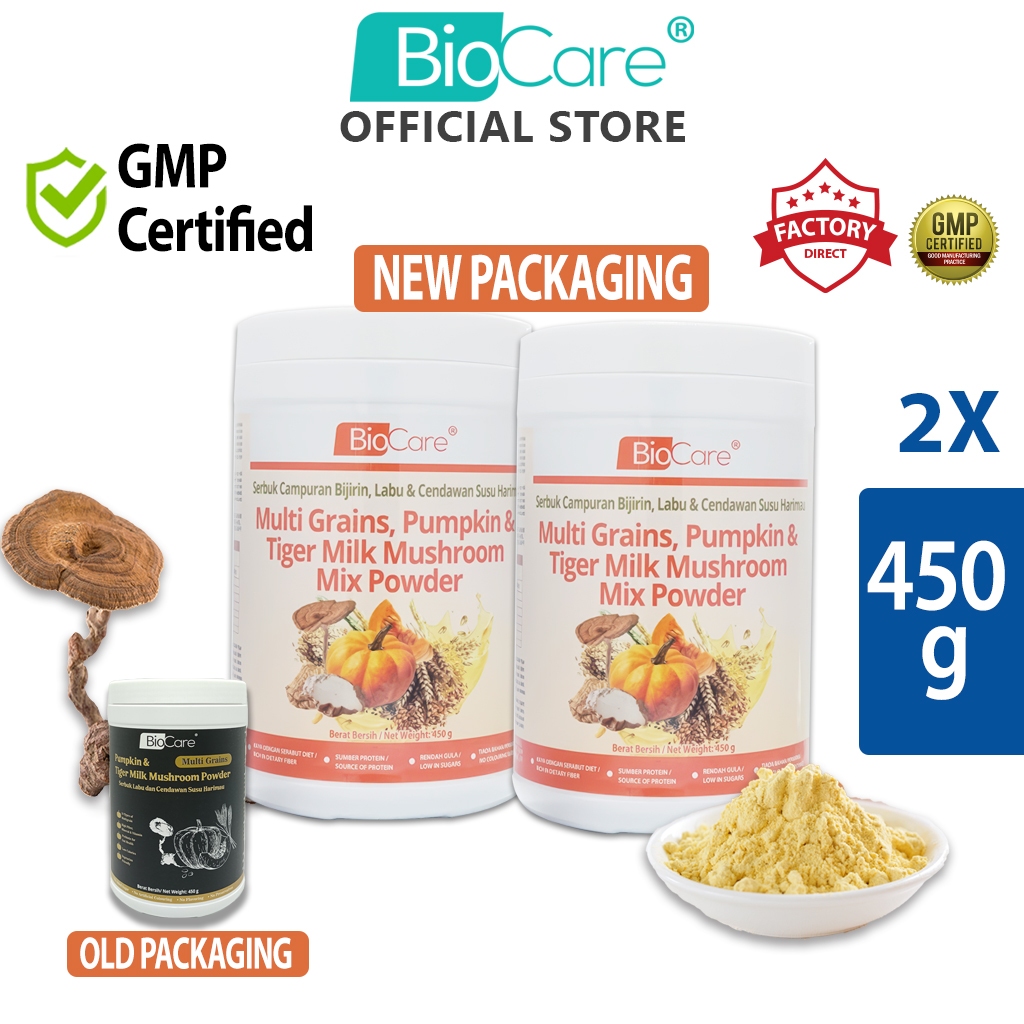 Biocare Multi Grains Pumpkin With Tiger Milk Mushroom Powder