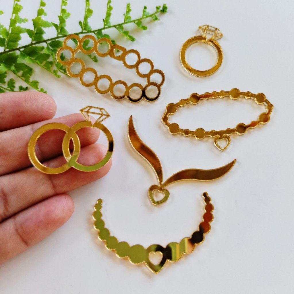 (RSD50) Replika Gelang Cincin Rantai Simbolik Perhiasan Emas Hantaran Kahwin Gubahan Ring Bracelet Laser SYAZH CRAFT