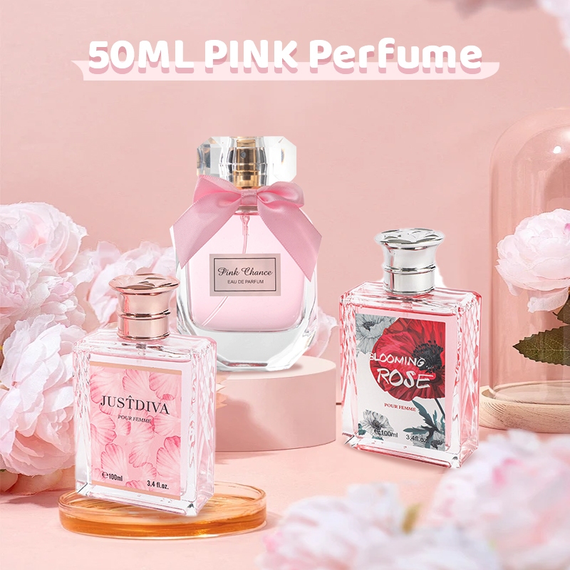 50ML PINK  Perfume Floral-Fruitynotes Long-lasting EDP Fragrance For Women Parfume