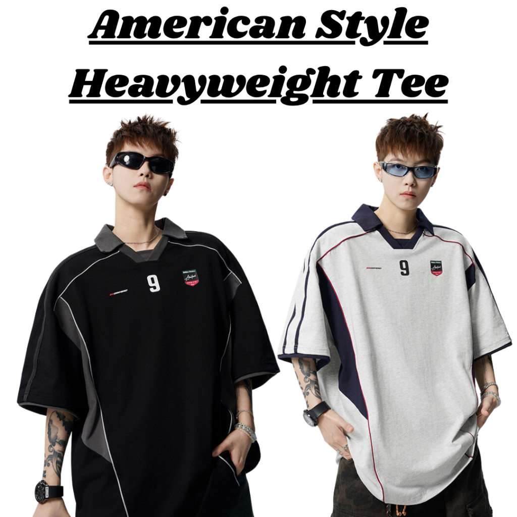 [ Luxis Duo ] NO.9 Heavyweight American Style Streetwear Tee