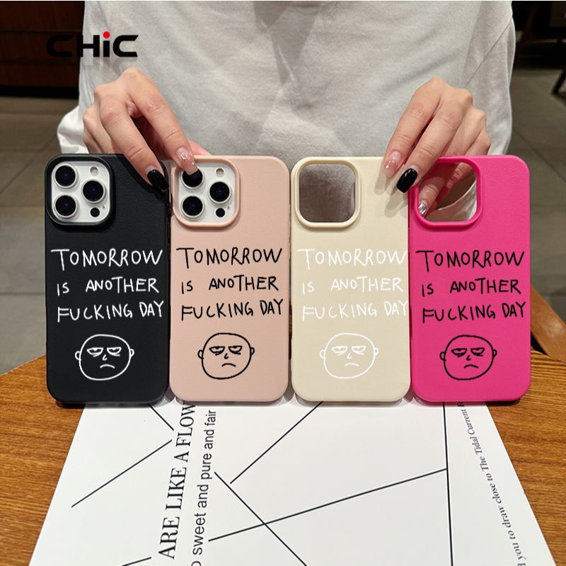 Serasi dengan iphone 16 Pro Max Casing Esok adalah hari lain yang mengganggu 15 14 13 12 pro xr xs Max 7 8 Plus Clear Sh