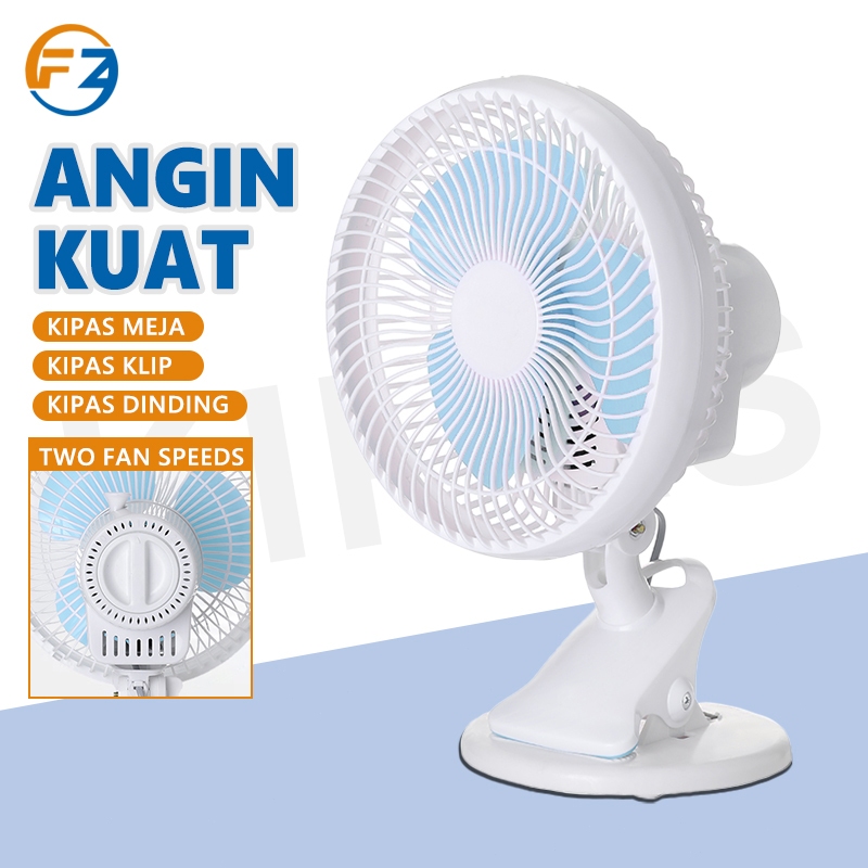 25W 200mm Kipas Meja Kipas Angin Portable Adjustable Table Clip Fan Wall Fan 2 Speed Adjustable