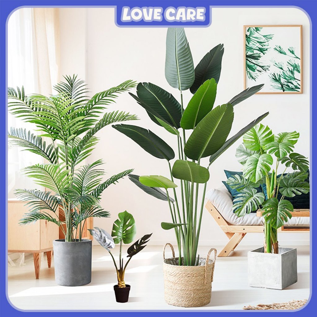60-90CM Artificial Plant（Without flower pots）Artificial Leaves Artificial Tree Artificial Potted Indoor Plant Decor