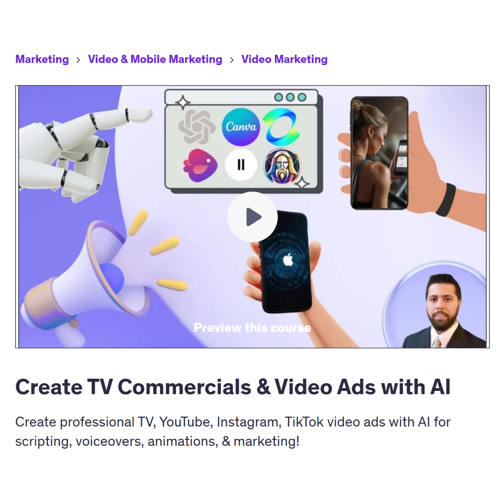 Make Ai Video Course - Create TV Commercials & Video Ads with AI