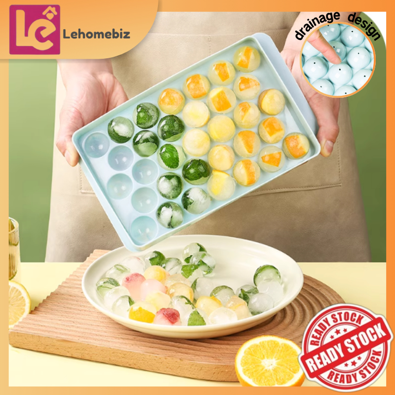 Round Ice Cube Tray | Acuan Ais Bulat - Peti Ais, Mudah Guna, Acuan Ais Kreatif, Bekas Ais Bulat, Dapur