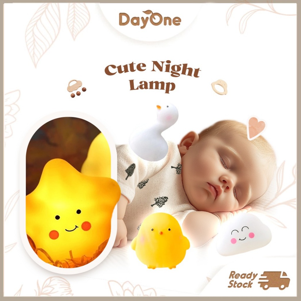 Day One 【Baby Soothing Must-Have】LED Cloud & Star Night Light – Bedside Sleep Lamp