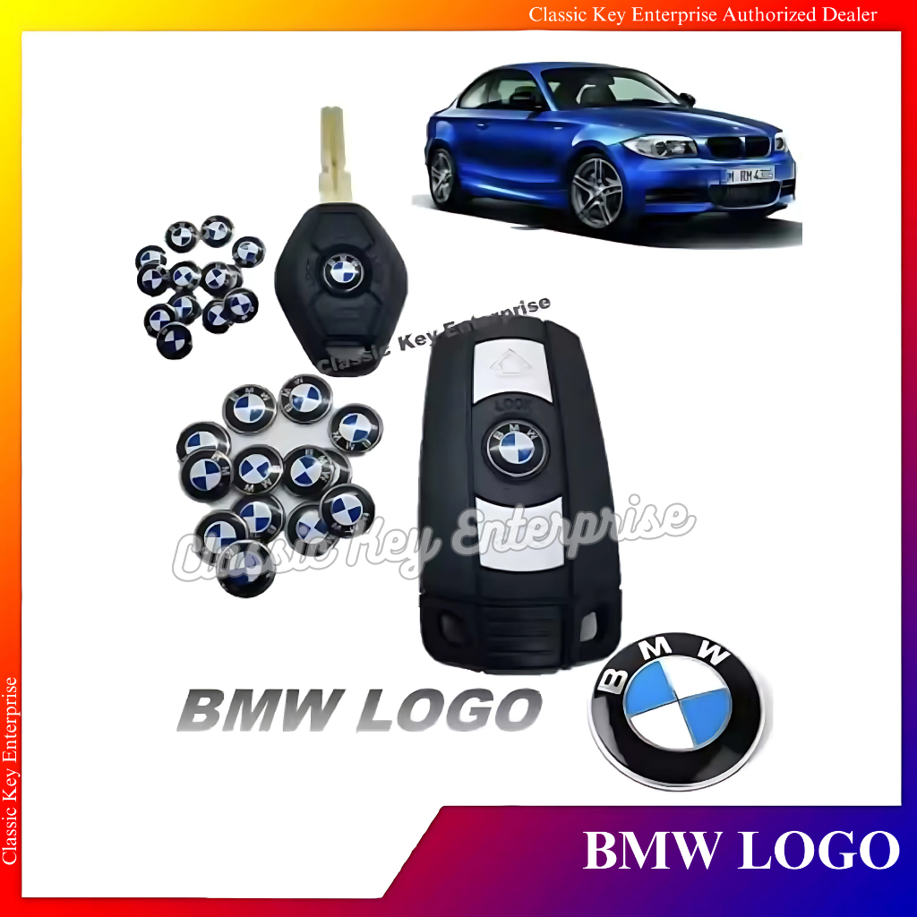 BMW LOGO E36 E39 E46 E90 M3 M5 M6 MSport 11mm for KEY FOB REMOTE BADGE LOGO STICKER ( 1pc )