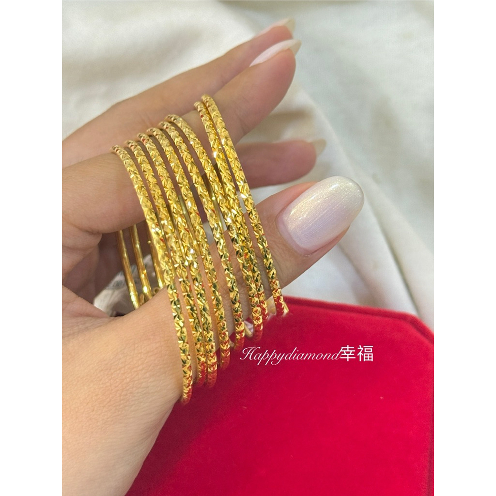 916 EMAS BAJET BANGLE/ 916 Gold budget bangle/ 916 黄金手镯