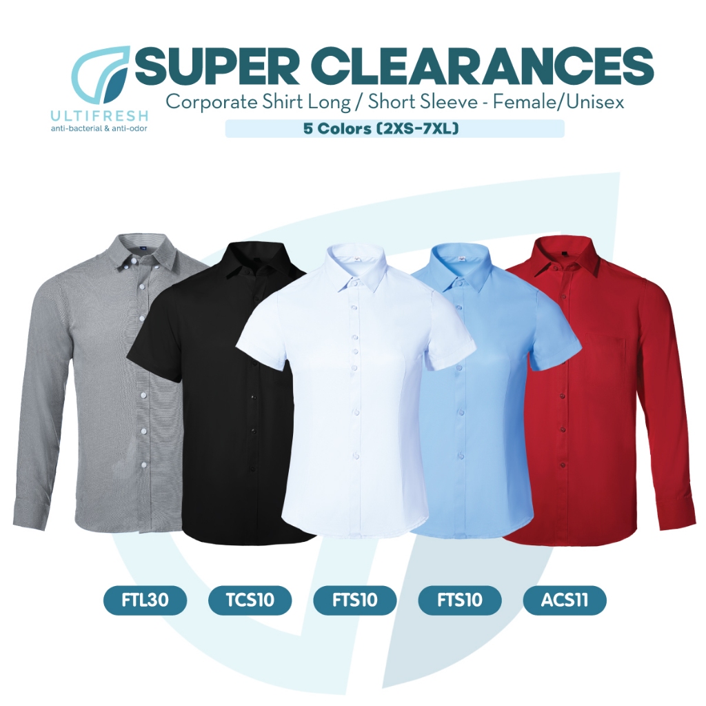 ULTIFRESH Clearance Formal Shirt Chest Pocket Business Corporate Office Shirt Baju Kemeja FTL3 ACS11 TCS1 FTL1 FTS1