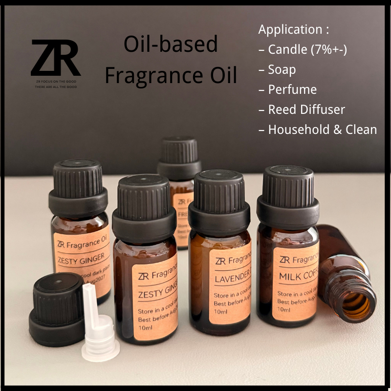 ZR/10ml/Oil-based Fragrance Oil/high concentrated/DIY Candle/Reed Diffuser/soap/fragrance wax/Jasmine/Coffee/Minyak Wan