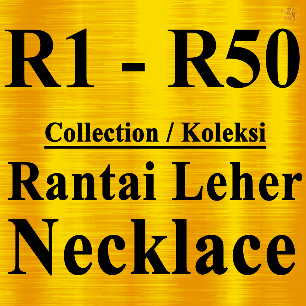 Collection Necklace Rantai Leher Kalung Titanium Steel Gold Plated R1-R50