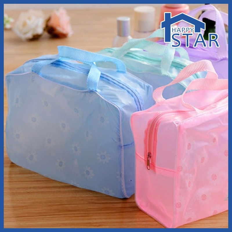 PVC Waterproof Makeup Storage Bag Cosmetic Zipper Organizer Bag