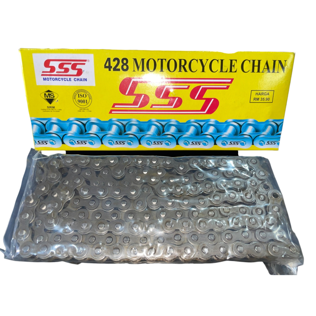 428 SSS MOTORCYCLE CHAIN RANTAI MOTOR RANTAI (428 - 96 / 100 / 102 / 104 / 110 /114 /120 /132)