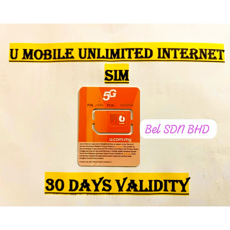 U Mobile Unlimited Internet Sim (U25 & U35)
