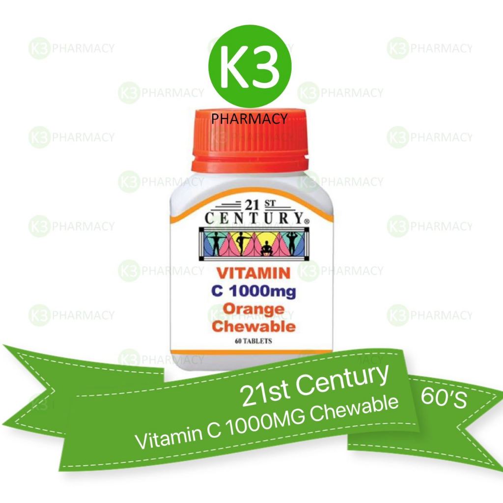 21st Century Vitamin C 1000MG Orange Chewable (60's)