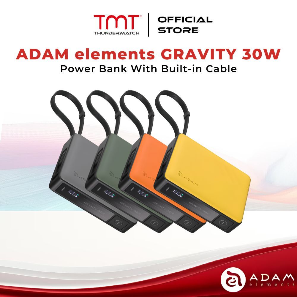 ADAM elements GRAVITY 30W Power Bank With Built-in Cable