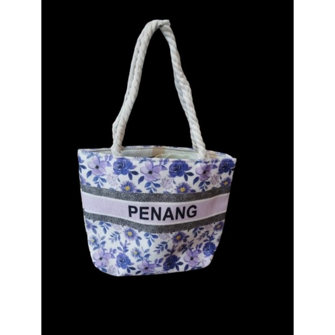 Penang handbag straw batik small bags with Zipper