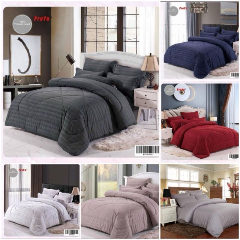 Premium Comfort 7in1 Solid Color Bedding Set | Soft Microfiber Quilt & Pillowcases,Breathable blanket & Hypoallergenic