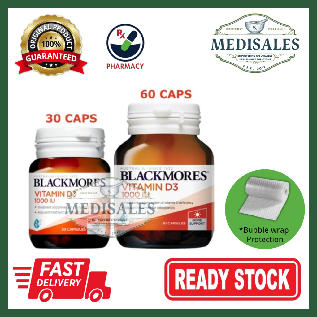 BLACKMORES VITAMIN D3 1000 IU CAPS 30'S | 60'S