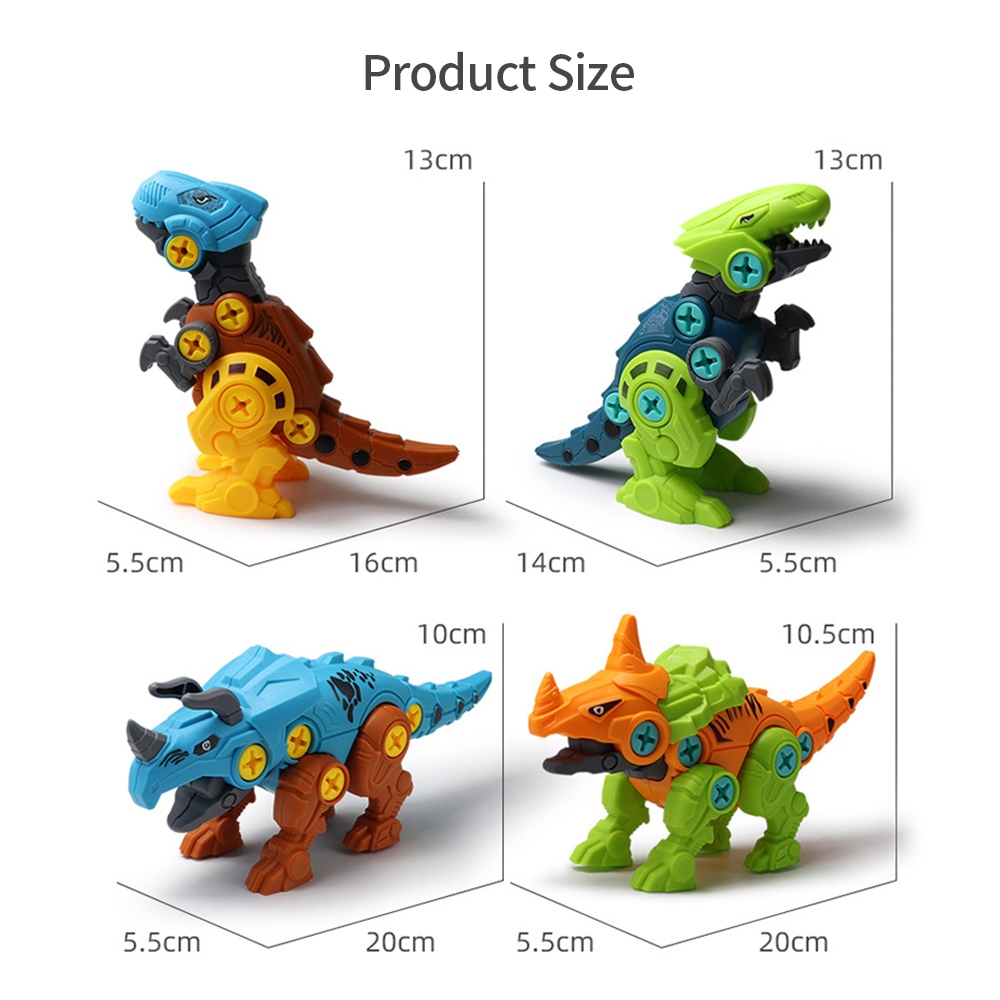lakoe Kids DIY Dinosaur Building Blocks Toy Children Screwdriver Assembling Dinosaur Jurassic World Simulation Toy
