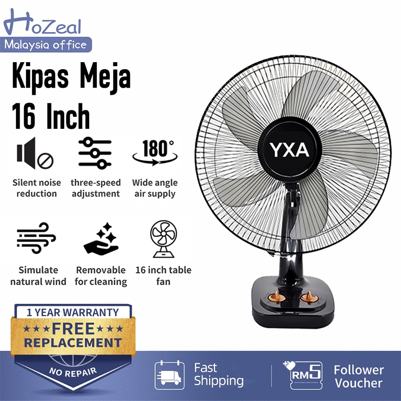 Kipas Meja 16 Inch kipas Mini Table Fan 5 Blades Home mute Kipas Angin kuat/ Kipas Duduk desk fan