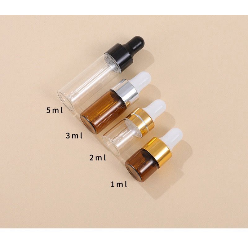 Travel essential Mini bulb perfume refillable empty bottle(essential,oil,hydrosols,essences,essences tester)roller 迷你玻璃瓶