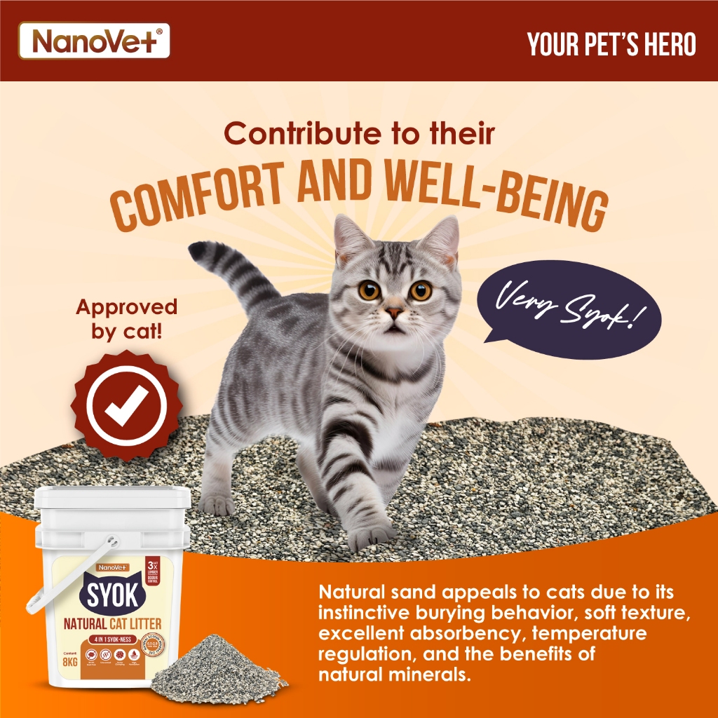 Nanovet Natural Cat Litter for Superior Odour Control