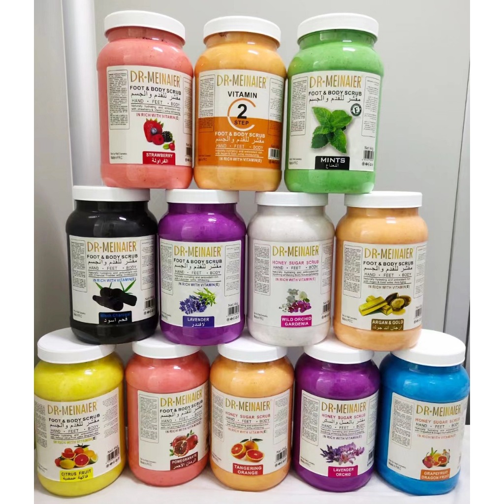 ❤️ MEINAIER® 4KG Body and Foot Scrub with Honey Spa Body Treatment Sugar Body Scrub 身体去角质全身磨砂盐.