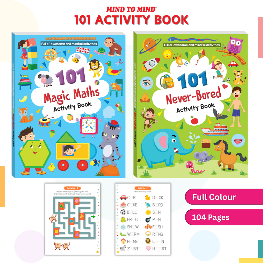 101 Never-Bored Activity Game | Magic Maths Activity Book|Full of Awesome and Fun Activity Book