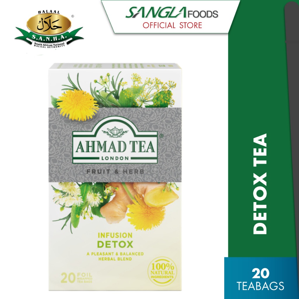 Ahmad Tea Detox (20 Teabags) Halal Certified