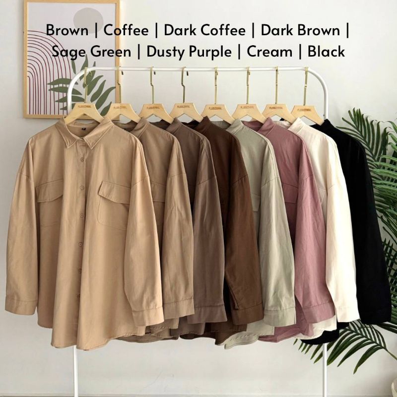 PLUS SIZE MURAH DHIA KEMEJA COTTON FASHION WANITA-PLUSSIIZE VIRAL