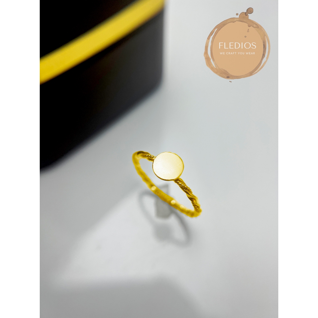 Fledios Cincin Emas 916 Cincin Emas 916 Cincin Emas 916 Tulen 916 Gold Ring Original 916 Ring Cincin Belah Rotan