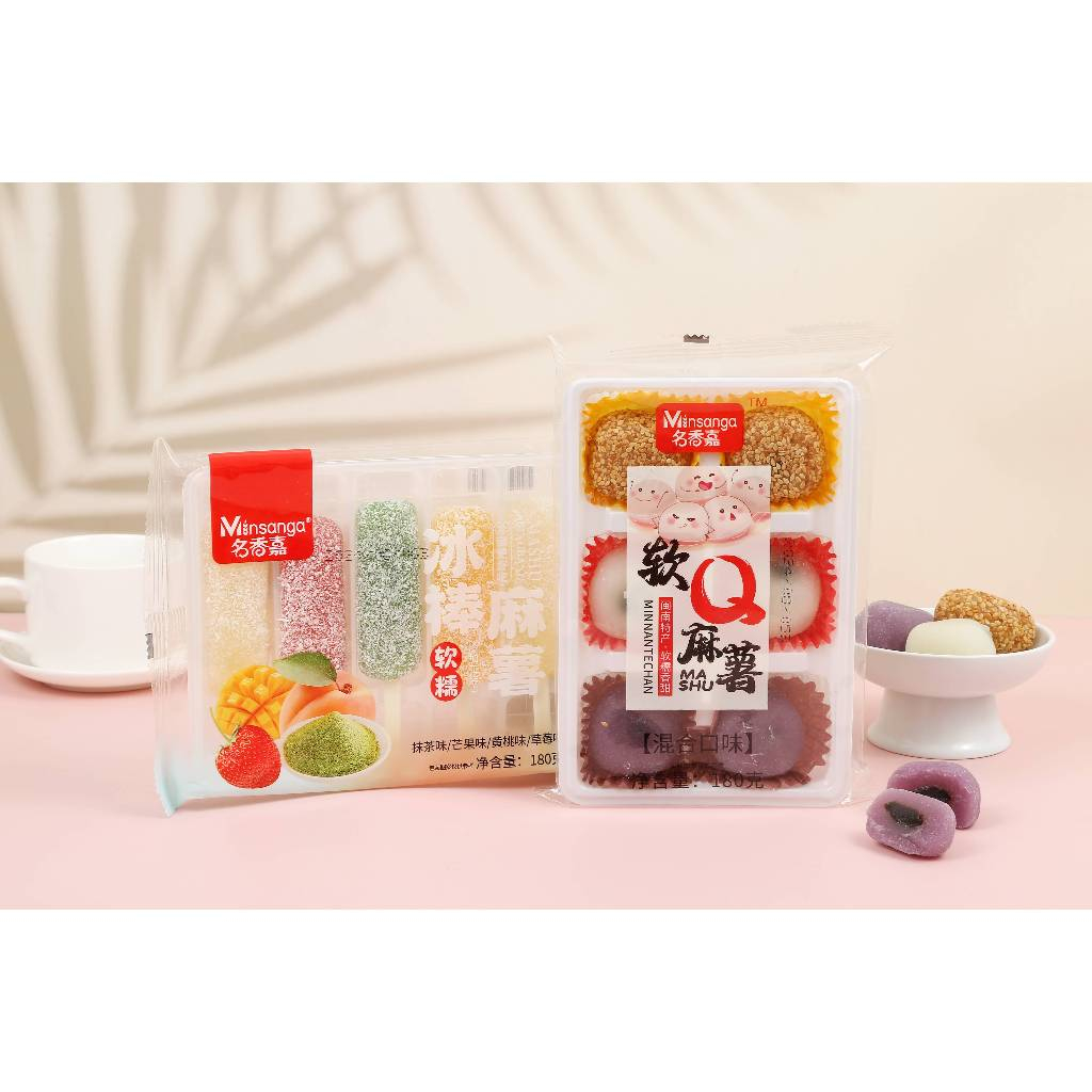 软Q麻薯 冰棒麻薯 抹茶味麻薯，芒果味麻薯，黄桃味麻薯，草莓味麻薯 本地快速发货 Soft and Chewy Mochi Mochi Ice Pop