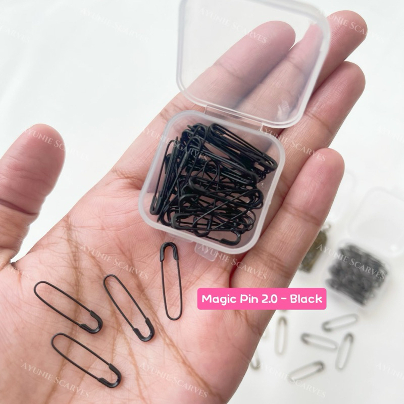 Magic Pin 2.0 With Container [40 PCS] Pin Tudung Safety Pin Anti Sangkut