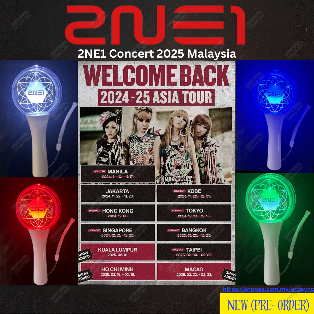 2NE1 Light Stick - K-pop Collectible LED Fan Light Stick Sandara Park Park CL Bom Minzy YG Entertainment