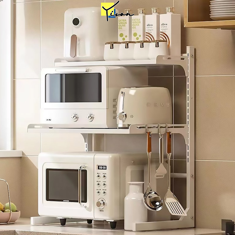Premium Oven Rack Adjustable kitchen Microwave Rack Multi-layer Rack Oven Rice Cooker Multi-function Storage Rak