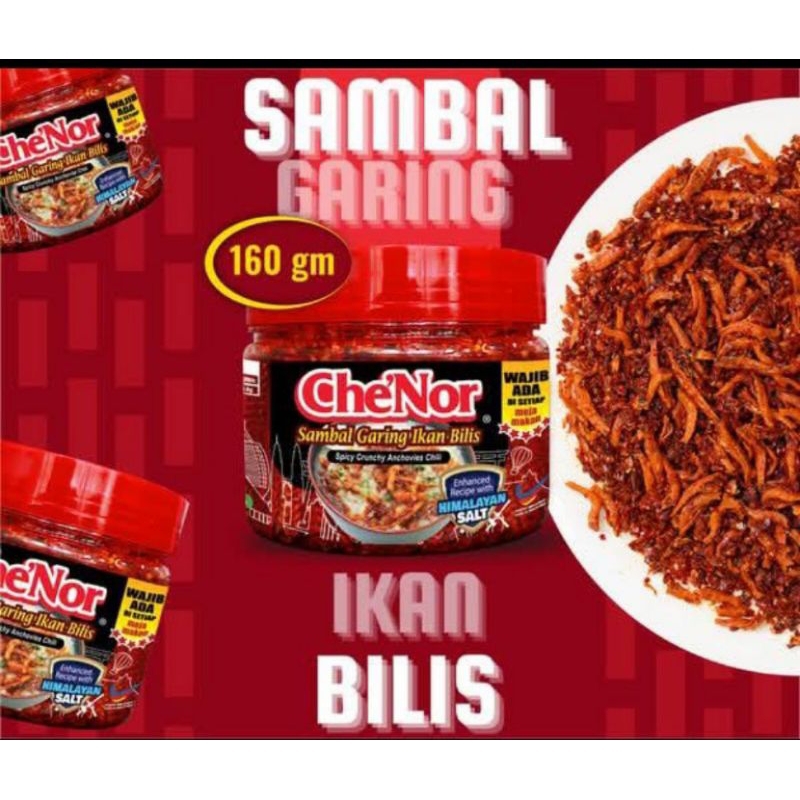 Sambal Garing Che Nor Terkini Tempe Cheese Super Spicy Udang Curry Daging
