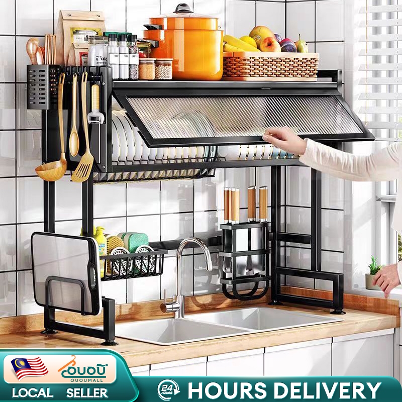 Oo Kitchen Rack Dish Rack Rak Dapur Kabinet Rak Pinggan Mangkuk Dish Drainer Sink Rack Kitchen Rak Sinki Cabinet