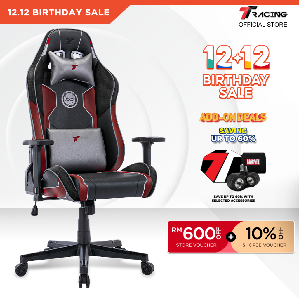 TTRacing Swift X 2020 Ant-Man Edition Gaming Chair Ergonomic Office Chair Kerusi Gaming - 2 Years Official Warranty