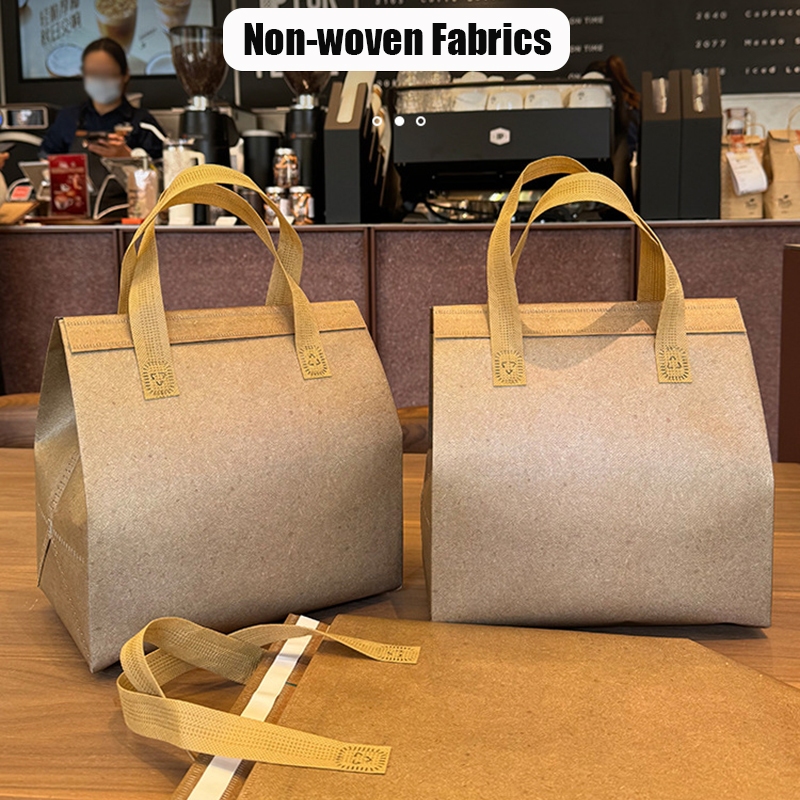 Aluminum Foil Cooler bag Insulated Food Delivery Bag Picnic Drinks Storage Bag with Handle Keep Warm Cold Disposable