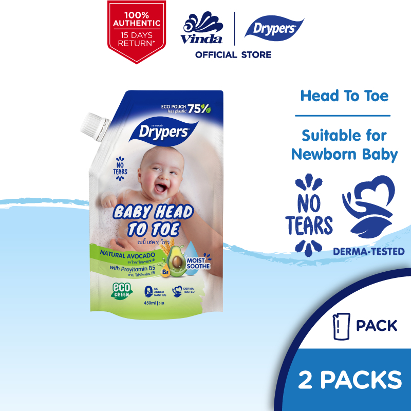 Drypers Baby Head to Toe (2x450ml) - Oat / Avocado / Fruit