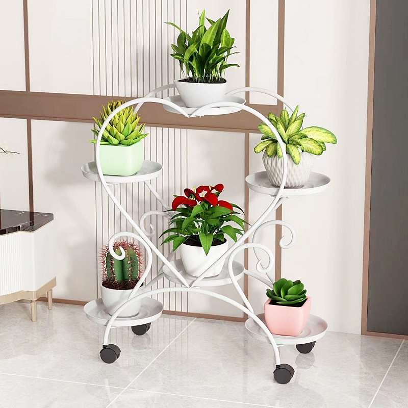Flower Stand Rak Pokok Bunga Bertingkat Flower Pot Plants Rack Multi-storage Balcony Flower Pot Iron