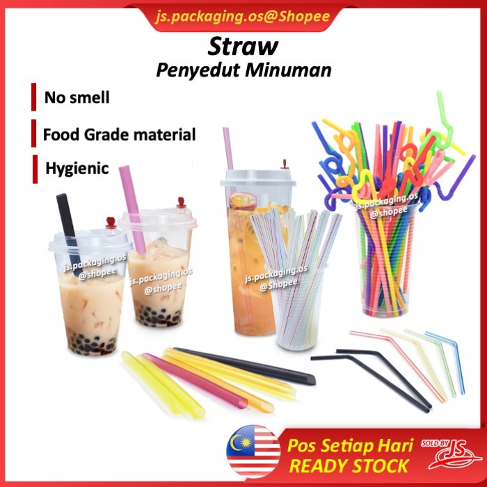 Flexible Straw Art Straw Colorful Party Disposable Drinking Straws Big Straw Color Straw White Straw