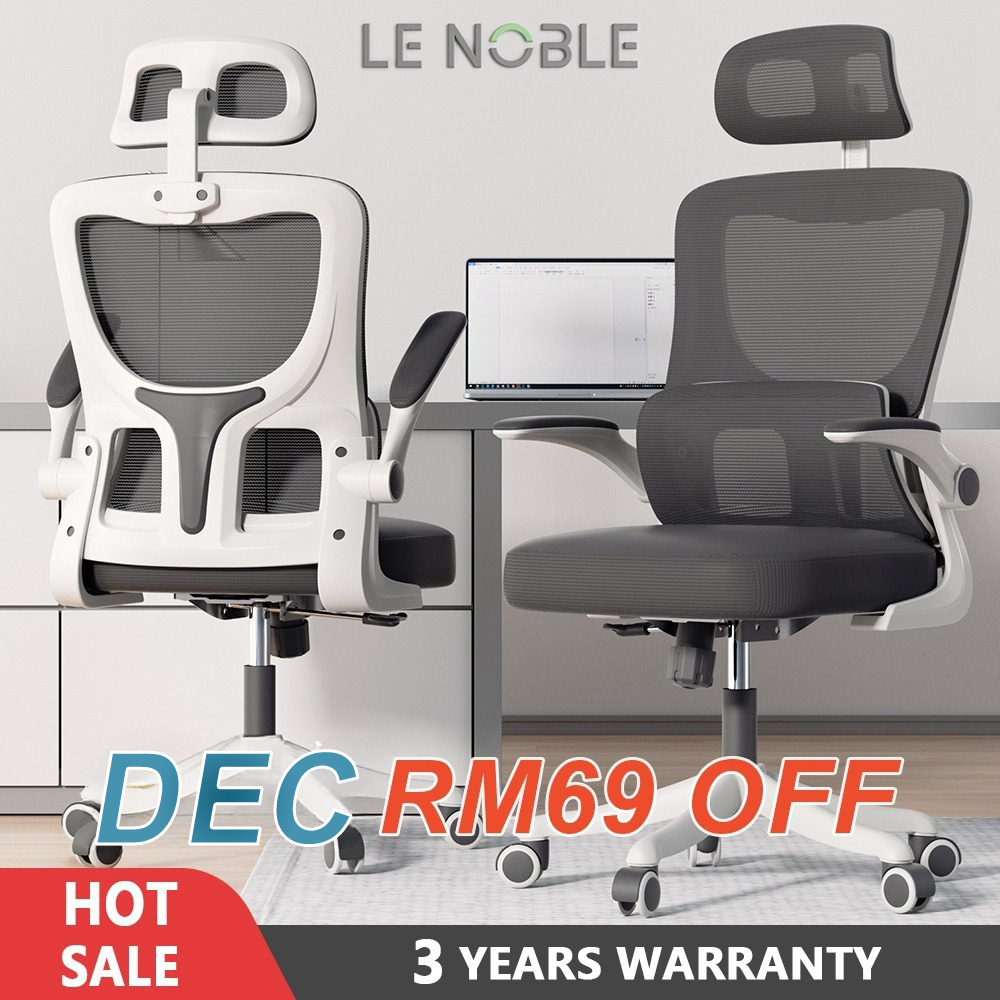 【LENOBLE BRAND】 418 Office Chair Gaming Chair Ergonomic Chair Computer Chair Kerusi Gaming - 3 Years Official Warranty