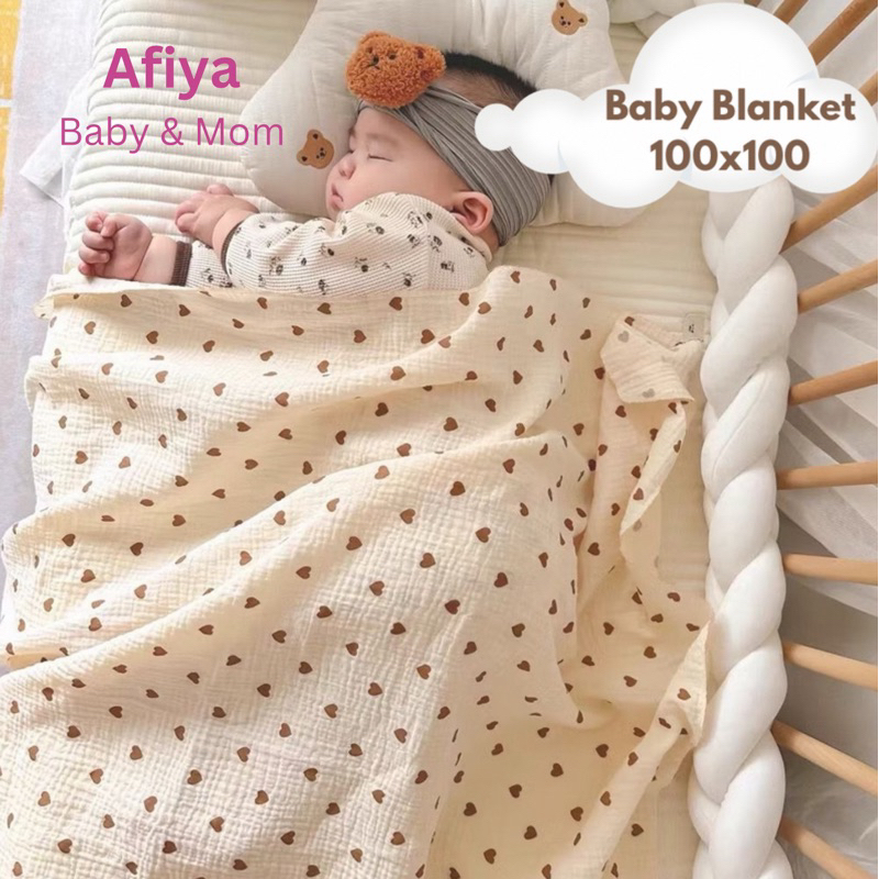 Newborn Baby Muslin Swaddle/Kain Bedung/Baby Towel/Soft Blanket/Kain Selimut Baby